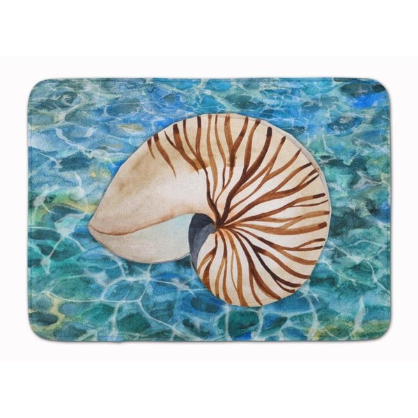 Carolines Treasures Sea Shell & Water Machine Washable Memory Foam Mat BB5368RUG